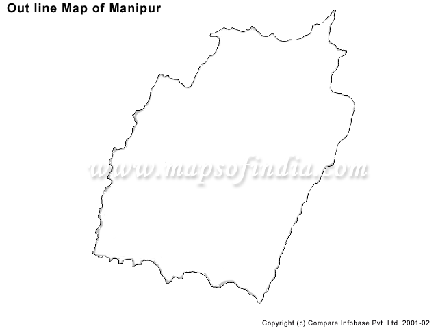 Dot stroke manipur state map Royalty Free Vector Image