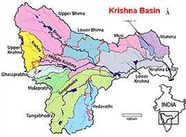 Image result for krishna river in karnataka map