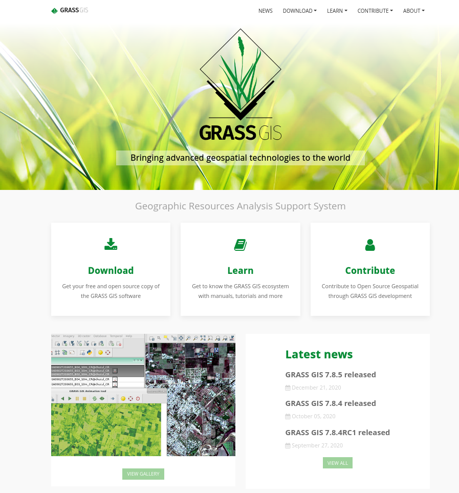 New GRASS GIS Website