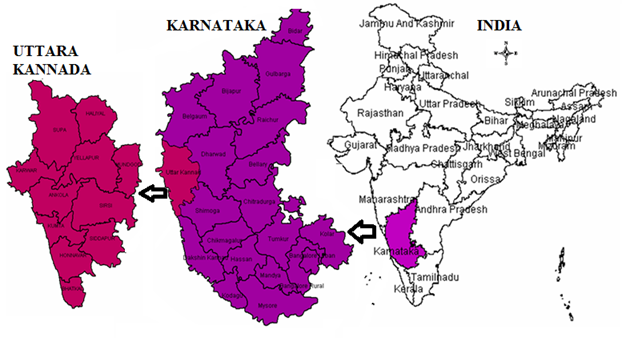 Location of Uttara Kannada