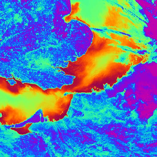 The English Channel as viewed by ATSR on ERS-2.