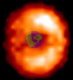 HENA image of the Earth's environs.