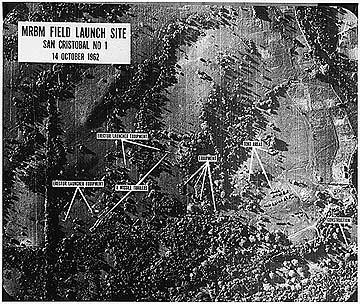 The San Cristobal, Cuba missile site on October 14, 1962; U-2 photo.