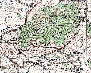 1983 1:25,000 topographic map of the Mt. Dardon area.