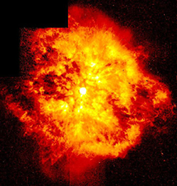 Image of a Wolf-Rayet star in a state of chaotic expansion.