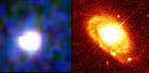 Visible and infrared images of a quasar.