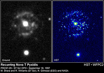 Supernova in the galaxy T Pyxidis