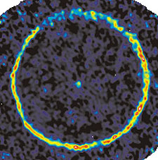 A ring of excited CO gas around the late stage Red Giant TTCygni.