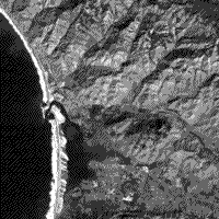  TM Band 3 image of Morro Bay after a linear stretch.