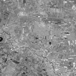 SPOT image of the Ghard plains, Morocco - Band 1 (green)