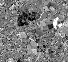 A temporal Difference Image of fields near Leicestershire, England.